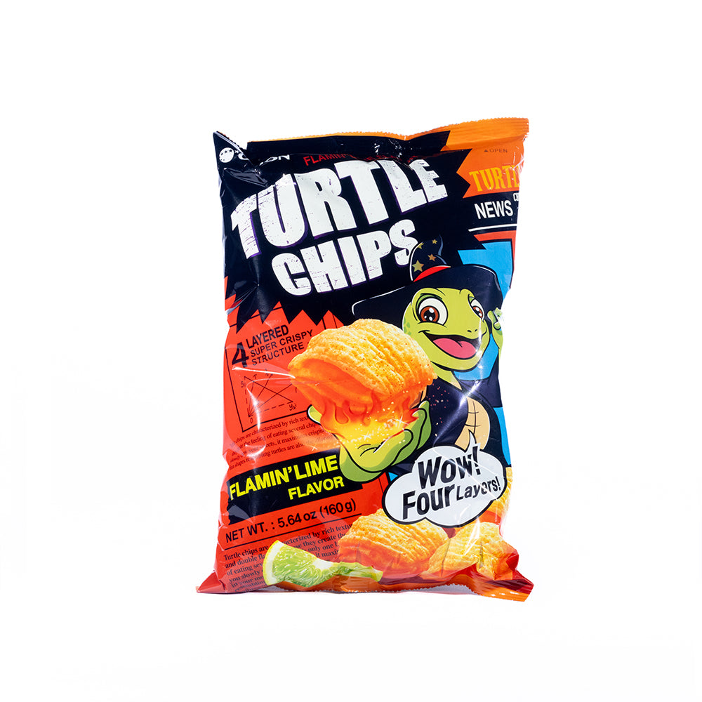 Turtle Chips Flamin' Lime Flavor