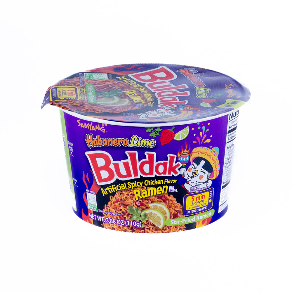 Buldak Spicy Chicken Ramen Habanero Lime Big Bowl Noodle