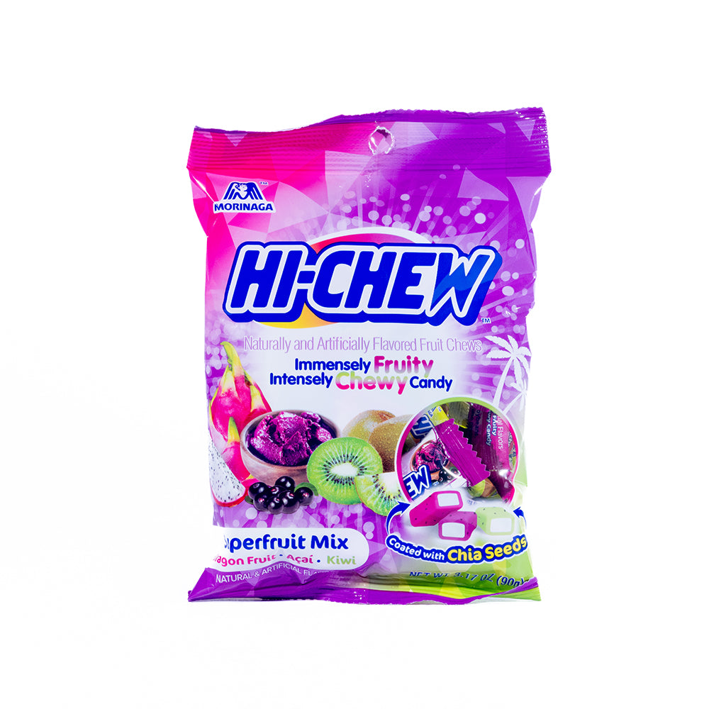 Hi-Chew Superfruit Mix (Dragon Fruit, Acai & Kiwi) Chewy Candy (18 Pieces)