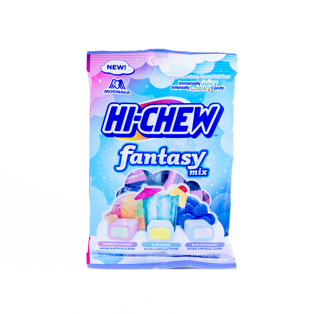 Hi-Chew Fantasy Mix (Rainbow Sherbet, Blue Hawaii & Blue Raspberry) Chewy Candy (18 Pieces)