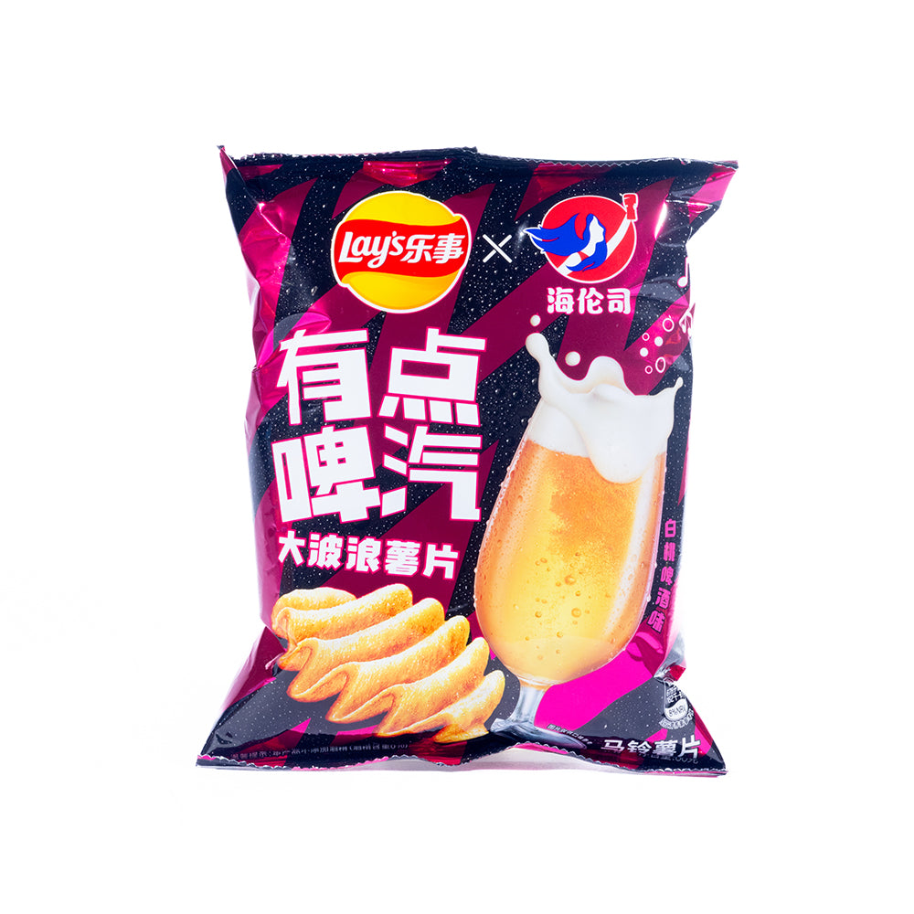 Wavy Potato Chips White Peach Beer Flavor