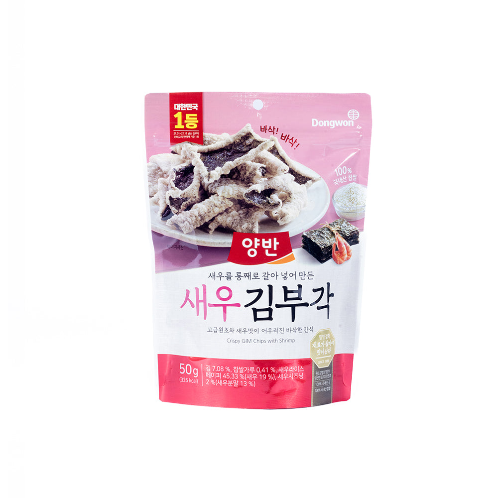 Korean Traditional Seaweed Chips with Shrimp Flakes